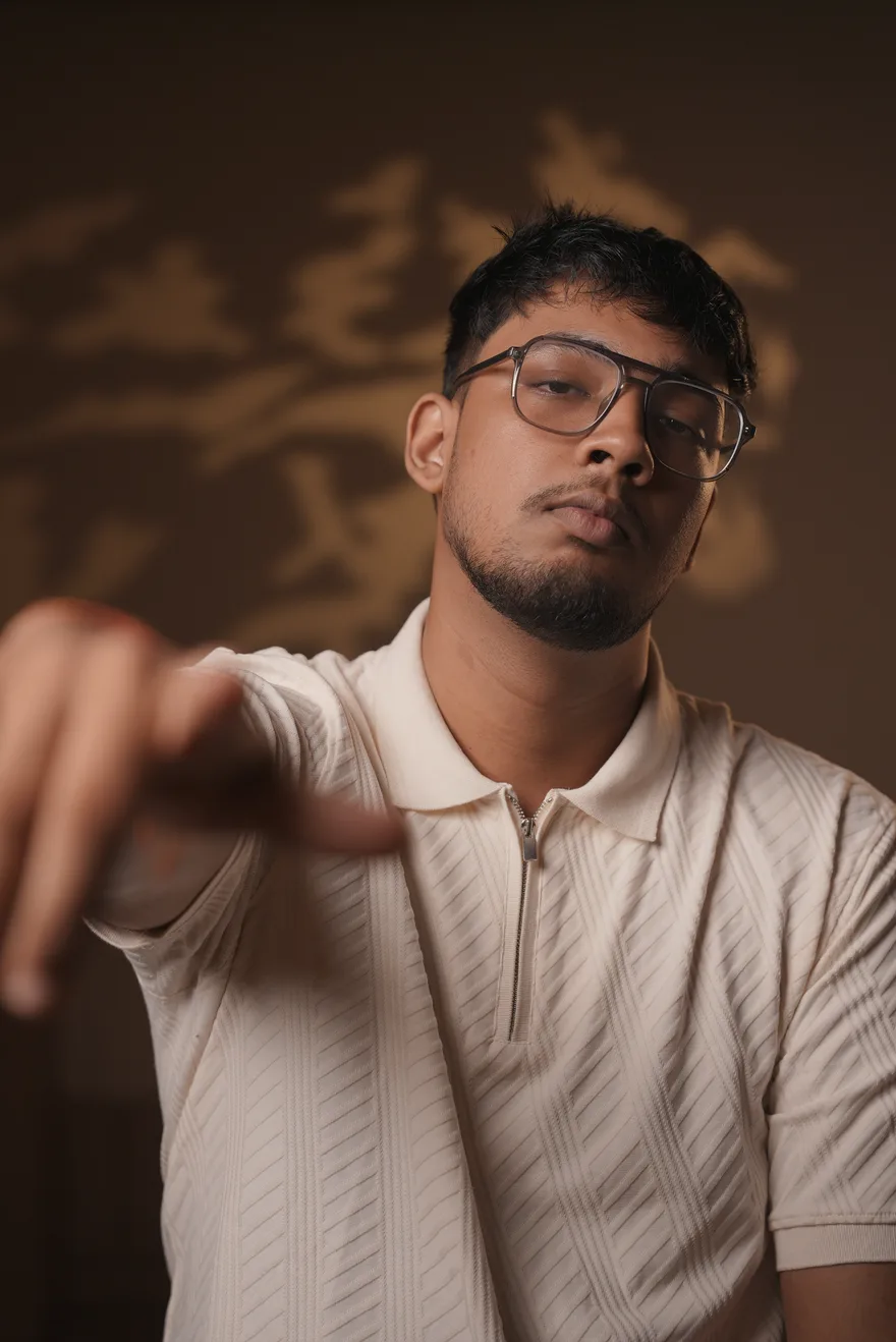 Praneetnath Tiwari in a cream polo